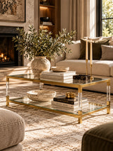 Modern European furniture - Modern Acrylic Leg Coffee Table - www.oroa.com