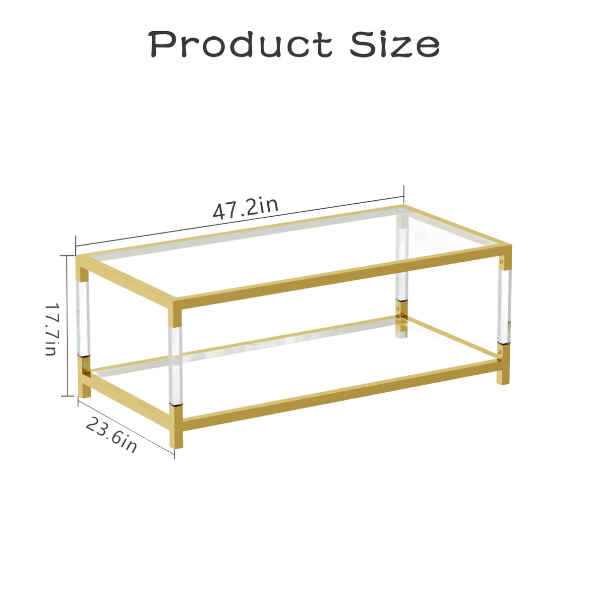 Modern European furniture - Modern Acrylic Leg Coffee Table - www.oroa.com