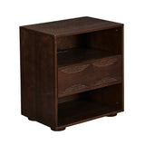 Walnut Rattan Nightstand | OROA