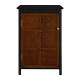 Mid Century Walnut & Black Finish Cabinet | OROA