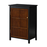Mid Century Walnut & Black Finish Cabinet | OROA