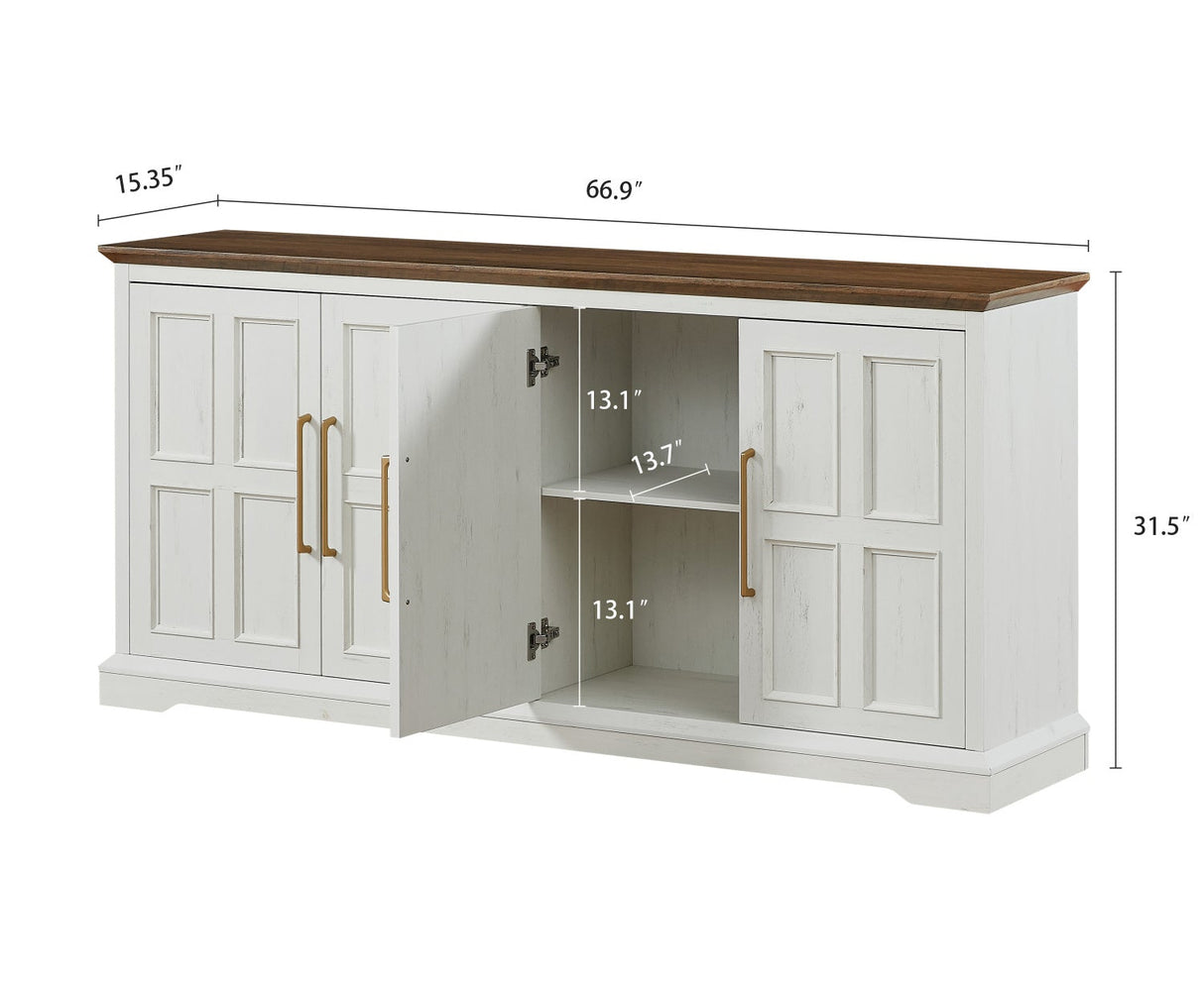 Farmhouse Sideboard Buffet Storage white Cabinet | OROA