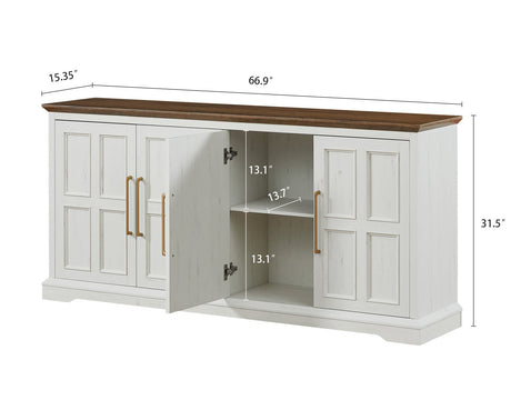 Farmhouse Sideboard Buffet Storage white Cabinet | OROA