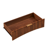 Modern European furniture - Mid-Century Walnut Fluted 3-Drawer Dresser - www.oroa.com