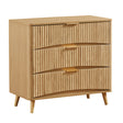 Modern European furniture - Fluted 3 Drawer Dresser - www.oroa.com