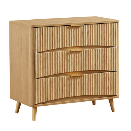 Modern European furniture - Fluted 3 Drawer Dresser - www.oroa.com