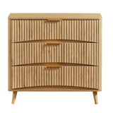 Modern European furniture - Fluted 3 Drawer Dresser - www.oroa.com