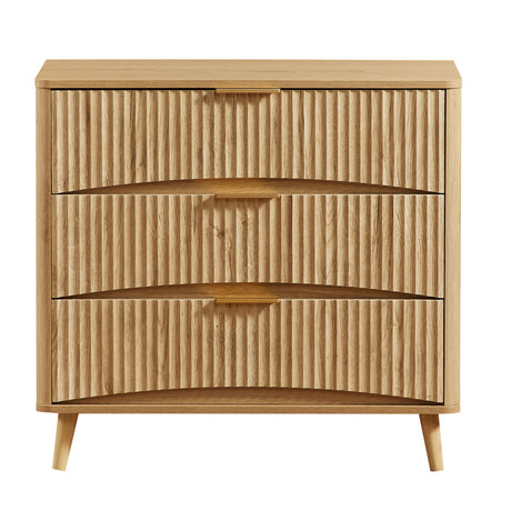 Modern European furniture - Fluted 3 Drawer Dresser - www.oroa.com