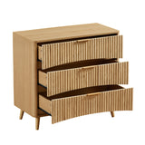 Modern European furniture - Fluted 3 Drawer Dresser - www.oroa.com