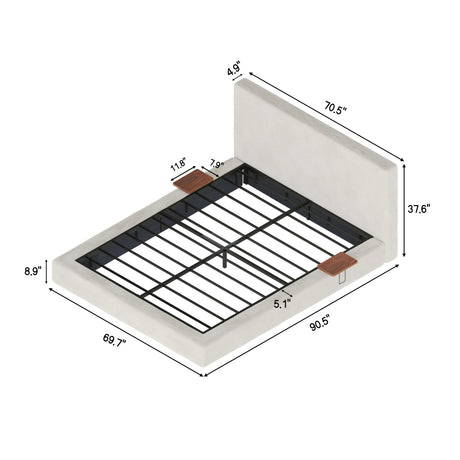 AirFrame Queen Bed with Sliding Side Table | OROA