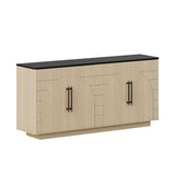 Modern European furniture - Arched Geometric 4-Doors Sideboard - www.oroa.com