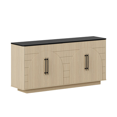 Modern European furniture - Arched Geometric 4-Doors Sideboard - www.oroa.com