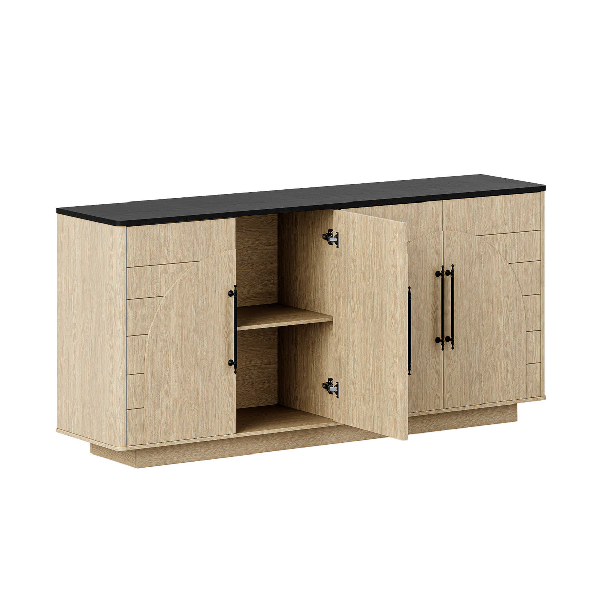 Modern European furniture - Arched Geometric 4-Doors Sideboard - www.oroa.com