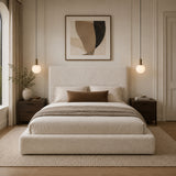 Cloud Upholstered Frameless Queen Bed | OROA