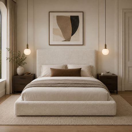 Cloud Upholstered Frameless Queen Bed | OROA