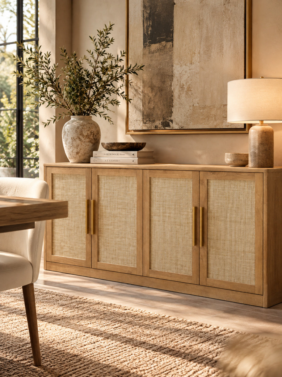 Rattan 4-Door Sideboard | OROA