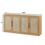 Rattan 4-Door Sideboard | OROA