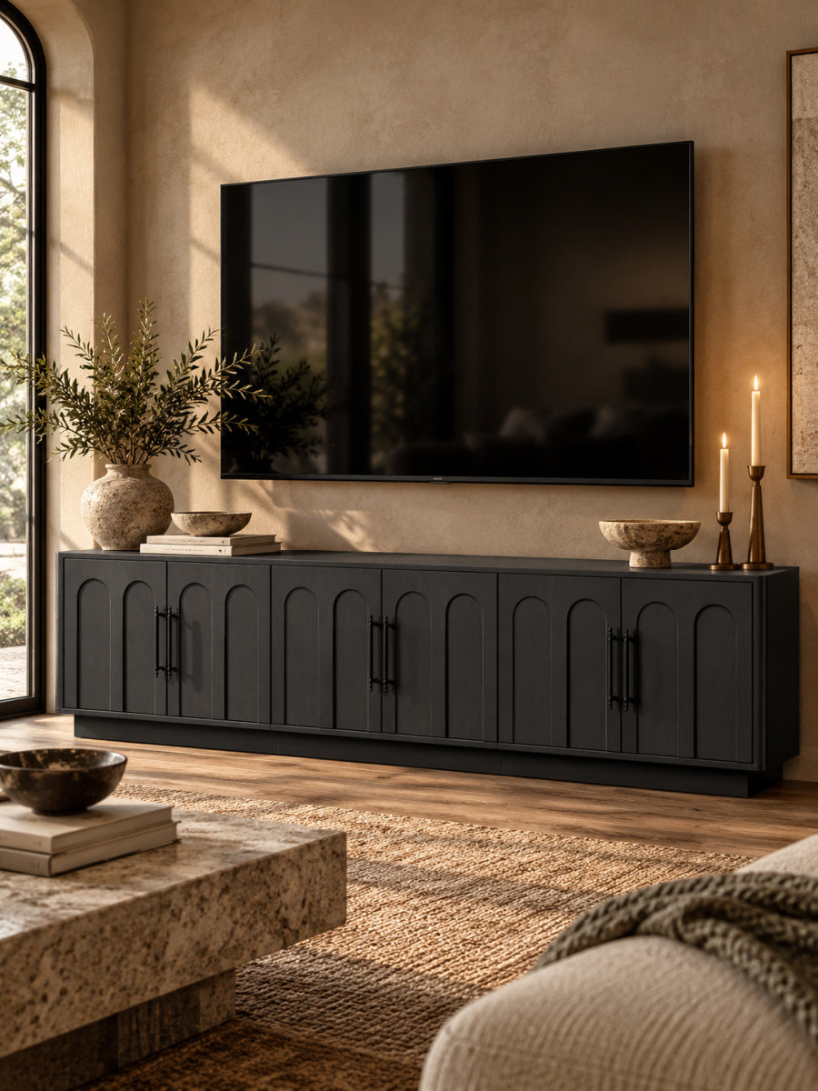 Modern European furniture - Modern Black Entertainment Center - www.oroa.com