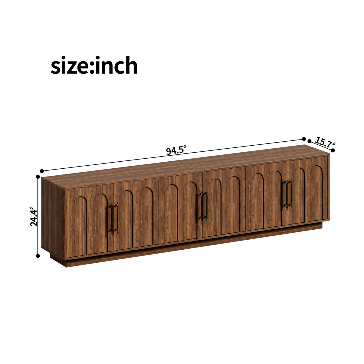 Modern European furniture - 6 Arched Door Media Unit - www.oroa.com