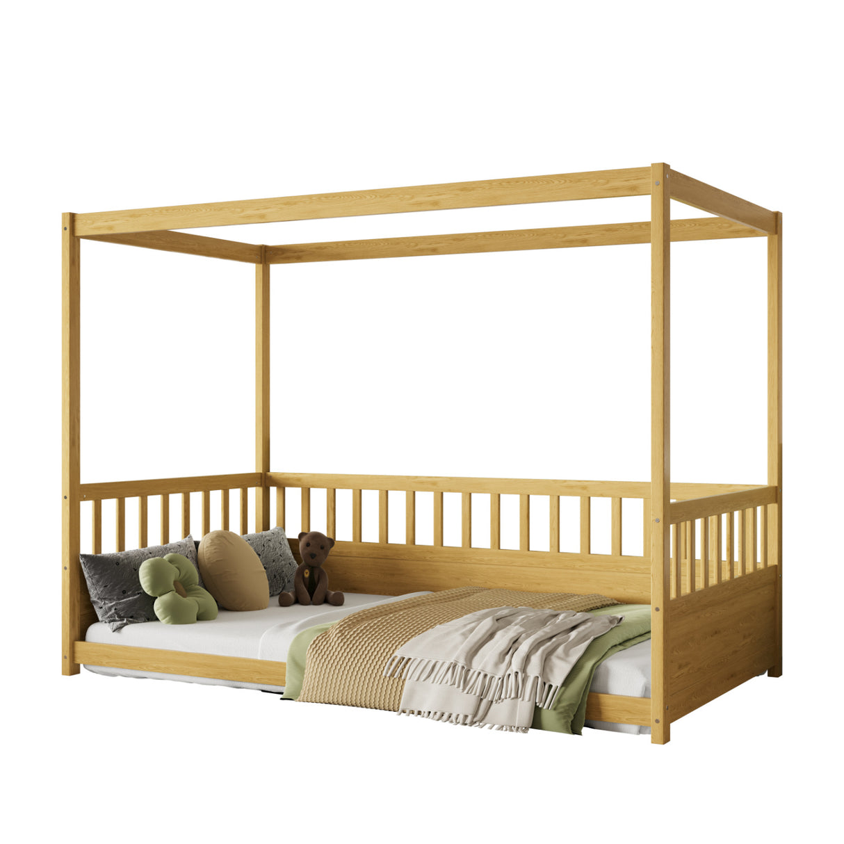 Wood Canopy Bed Frame | OROA Kids