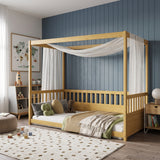 Wood Canopy Bed Frame | OROA Kids