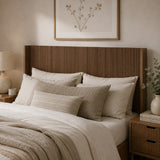 Vertical Ribbed Freestanding Queen Headboard | OROA
