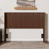 Vertical Ribbed Freestanding Queen Headboard | OROA