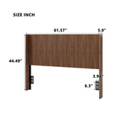 Vertical Ribbed Freestanding Queen Headboard | OROA