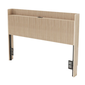 Modern European furniture - Vertical Slat Wood Queen Headboard - www.oroa.com