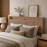 Vertical Slat Wood Queen Headboard | OROA