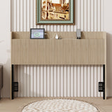 Vertical Slat Wood Queen Headboard | OROA