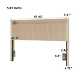 Vertical Slat Wood Queen Headboard | OROA