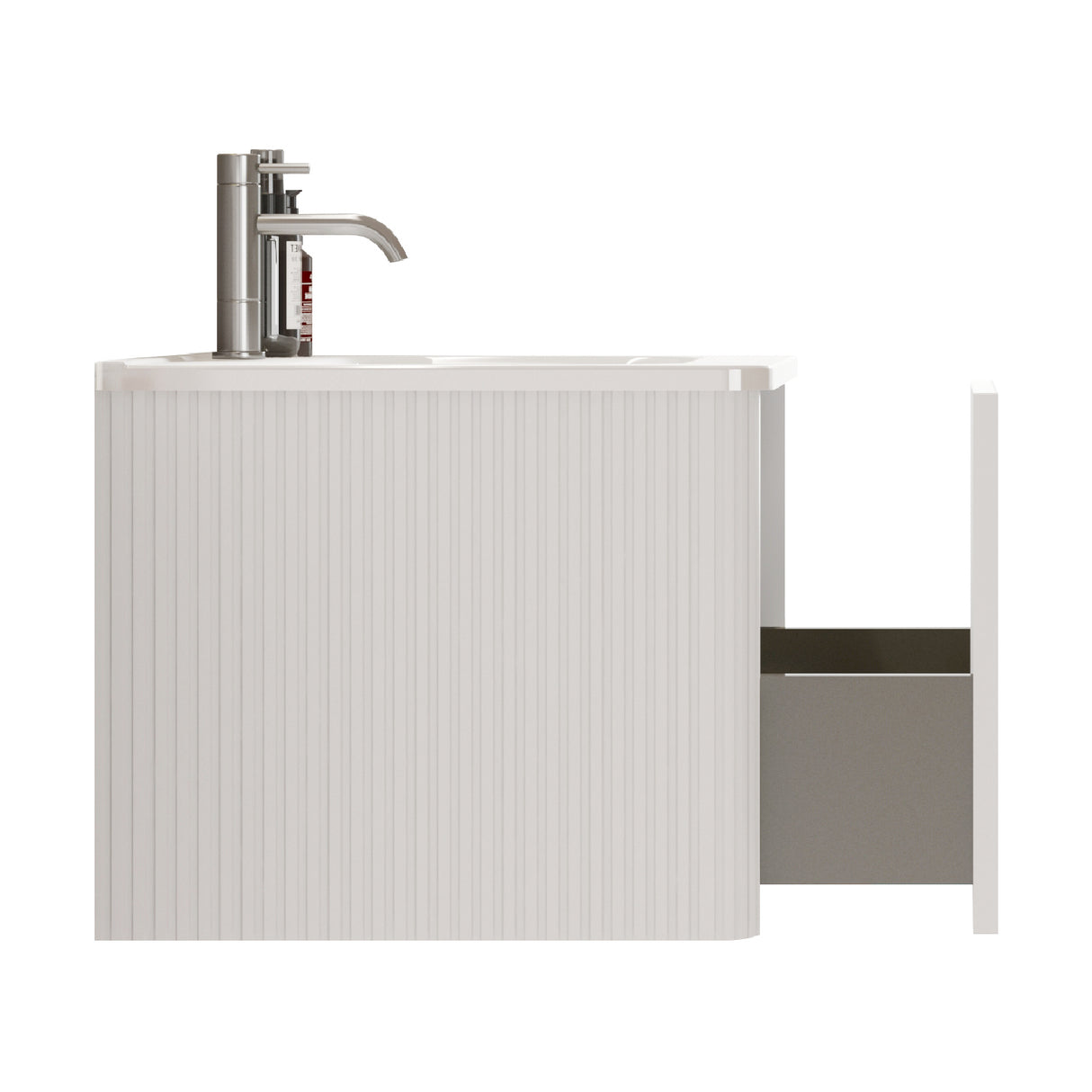 Modern European furniture - Striped Soft White Bathroom Vanity with Sink - www.oroa.com