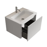 Modern European furniture - Striped Soft White Bathroom Vanity with Sink - www.oroa.com
