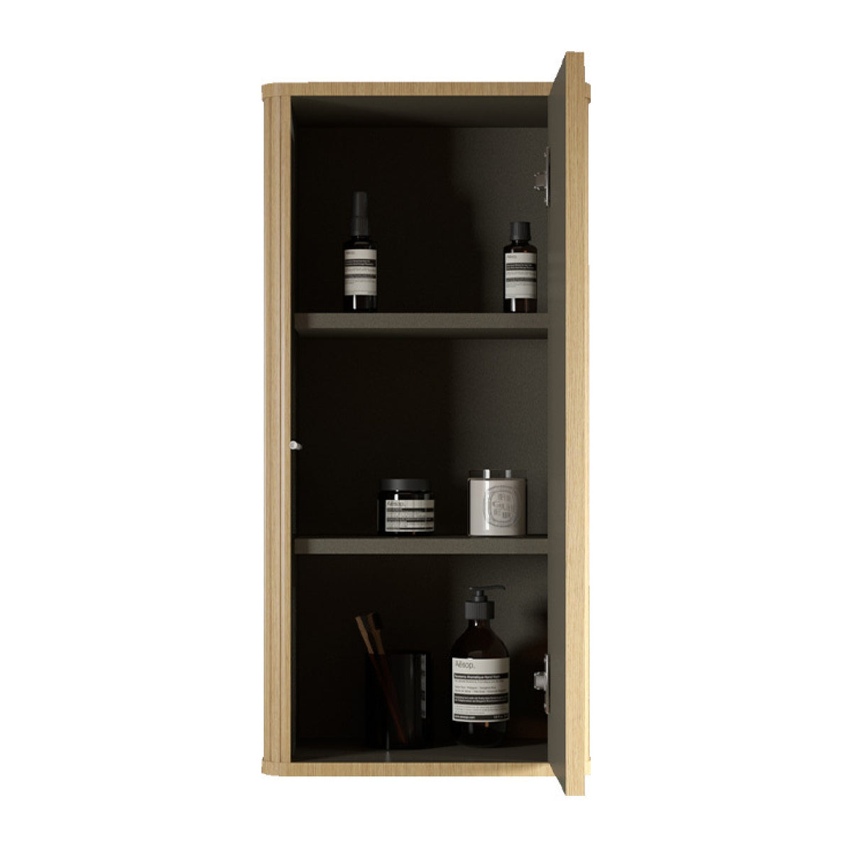 Natural Oak Bathroom Floating Side Cabinet | OROA