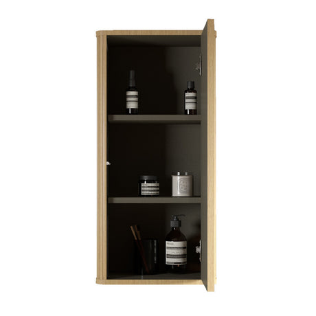 Natural Oak Bathroom Floating Side Cabinet | OROA