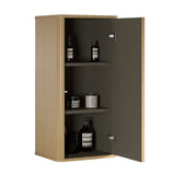 Natural Oak Bathroom Floating Side Cabinet | OROA