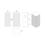 Natural Oak Bathroom Floating Side Cabinet | OROA