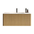 Modern European furniture - Natural Oak Bathroom Vanity with Basin - www.oroa.com