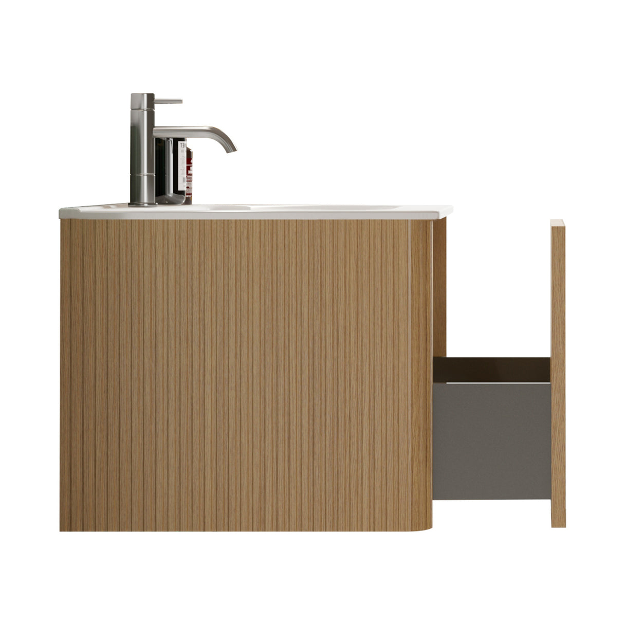 Modern European furniture - Natural Oak Bathroom Vanity with Basin - www.oroa.com
