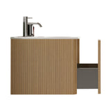 Modern European furniture - Natural Oak Bathroom Vanity with Basin - www.oroa.com