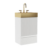 Modern Striped Velvet Bathroom Vanity | OROA