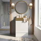 Modern Striped Velvet Bathroom Vanity | OROA