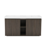 Smoked Oak Bathroom Vanity with Sink | OROA