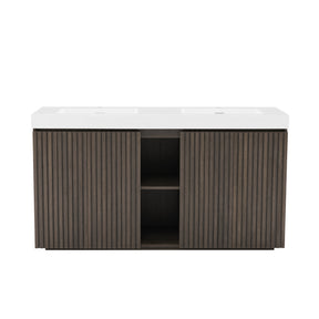 Modern European furniture - Smoked Oak  Bathroom Vanity with Sink - www.oroa.com