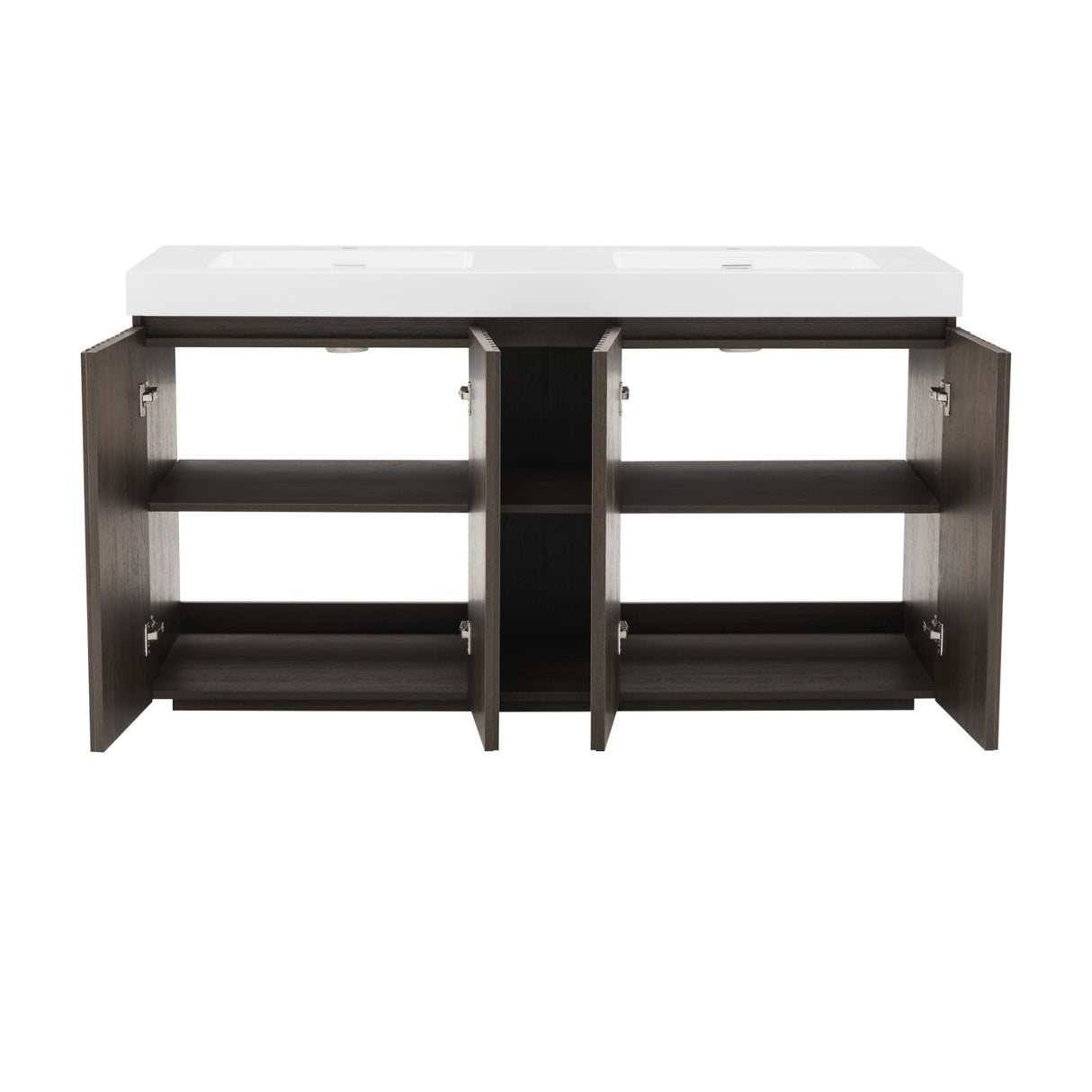 Smoked Oak Bathroom Vanity with Sink | OROA