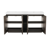 Smoked Oak Bathroom Vanity with Sink | OROA