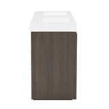 Smoked Oak Bathroom Vanity with Sink | OROA