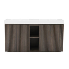 Modern European furniture - Smoked Oak Bathroom Vanity with Sink - www.oroa.com