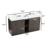 Modern European furniture - Smoked Oak Bathroom Vanity with Sink - www.oroa.com